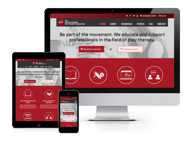 Mock-up of BCPTA website